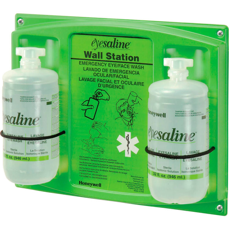 Eye Saline Wall Station Double 32 Oz