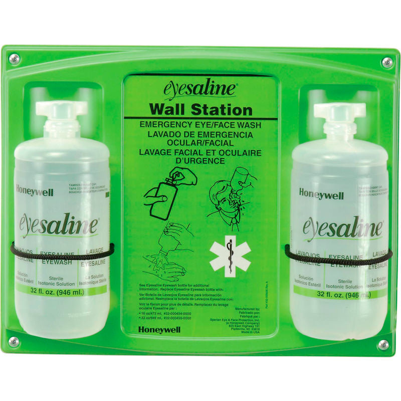 Eye Saline Wall Station Double 32 Oz