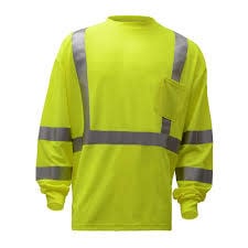 5505/5XL - HI-VIS CLASS 3 LONG SLEEVE T-SHIRT, LIME  5XL