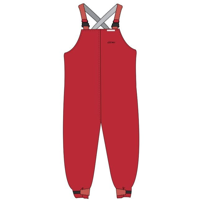 Mono con peto de protección contra salpicaduras químicas Lac-Mac, rojo