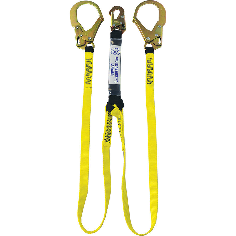 Dingo Core™ 6ft Dual-Leg External Shock-Absorbing Lanyard with Rebar Hooks