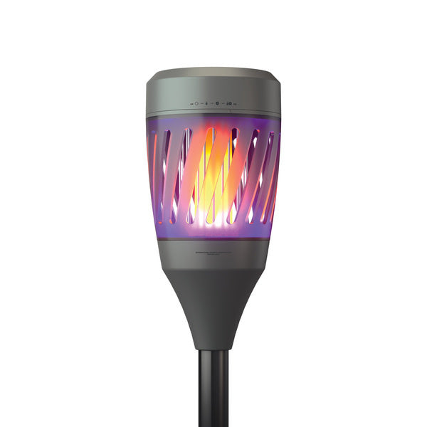 NEB-ZAP-0002:  Solar Torch Insect Zapper & Landscape Light Tiki Torch.