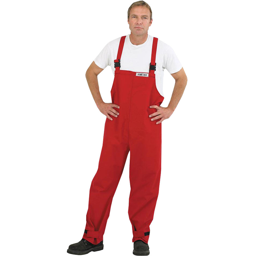 Mono con peto de protección contra salpicaduras químicas Lac-Mac, rojo