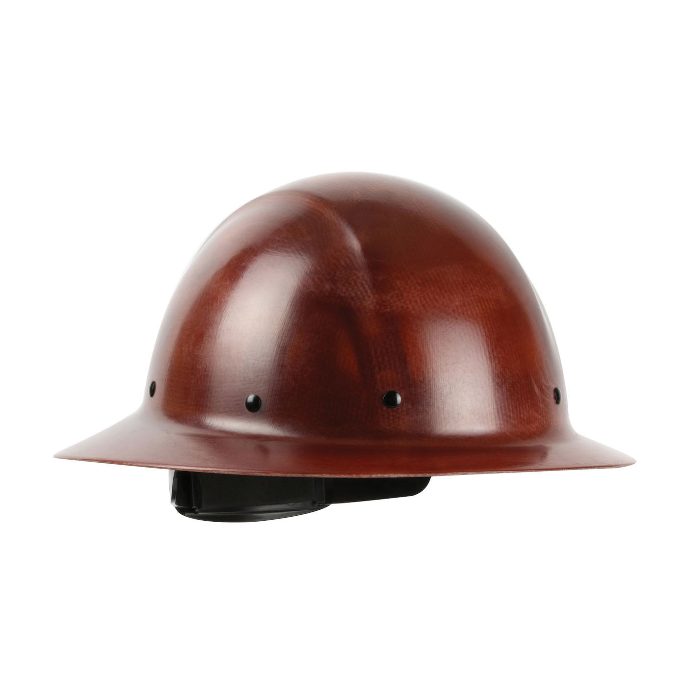 280-HP1481R-81: Wolfjaw Full Brim Smooth Dome Hard Hat with Fiberglass Natural Brown.