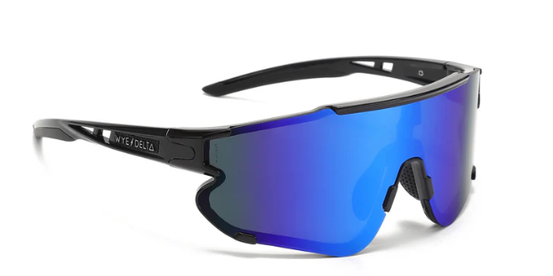 Z87-HZ-DB-POL:   Wye Delta's HIVIZ DEEP BLUE POLARIZED Safety Glasses.  100% UV / ANSI Z87+