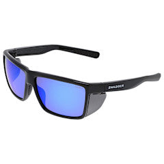 135-SR218BZ Swagger SR2 Safety Glasses - Black Frame - Blue Diamond Polarized Mirror Lens