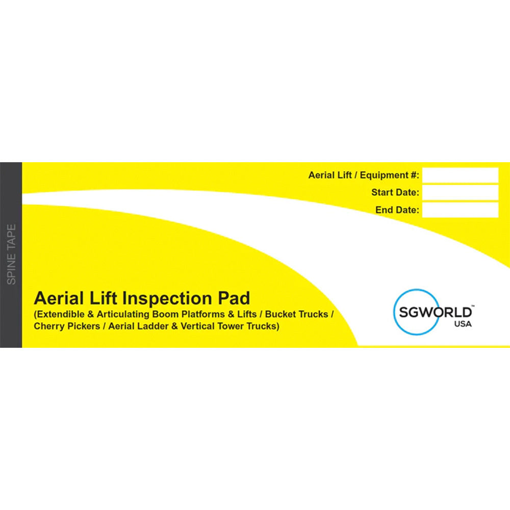 AL-KITPUS - Aerial Lift Inspection Book Includes 30 Inspections Forms (2-Part Forms)