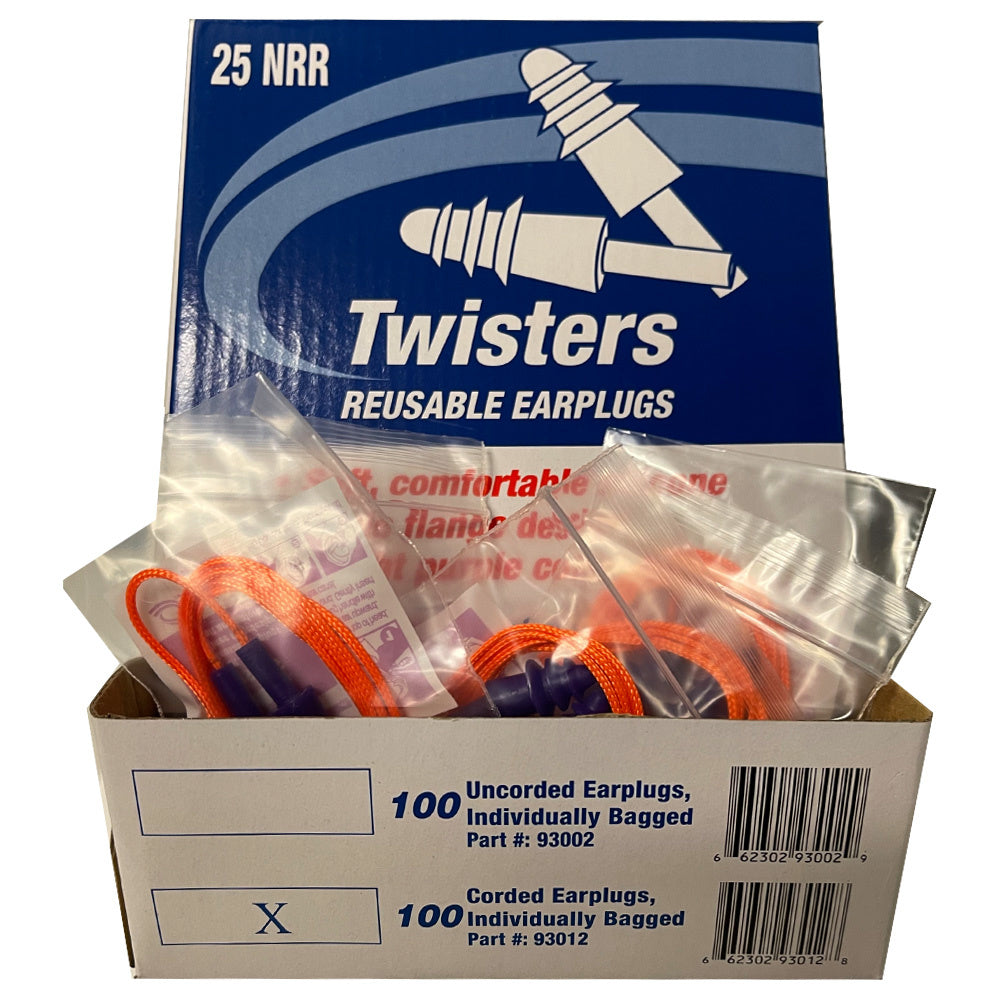 Tapones para los oídos Twisters (100 unidades)