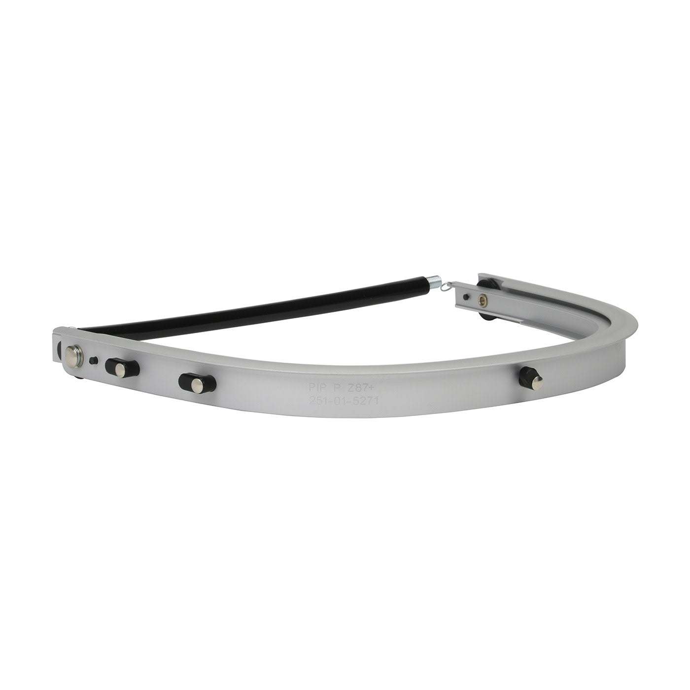 251-01-5271: Soporte de aluminio para protector facial BOUTON OPTICAL para cascos de seguridad tipo gorra