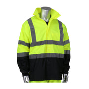 353-1200LY-L/XL:  PIP Class E Hi-Vis Yellow All Purpose Waterproof Jacket with Black Bottoms  Large / XL