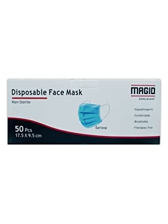 Disposable 3-ply Mask, 50 Per Box (MM005)