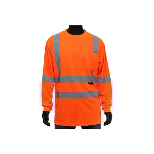 47409/4XL:   PIP ANSI Type R Class 3 Long Sleeve T-Shirt 4X
