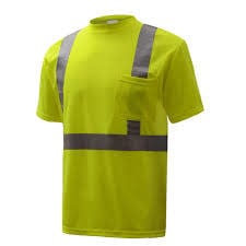 5001/S - HI-VIS CLASS 2 SHORT SLEEVE T-SHIRT, LIME.  SMALL