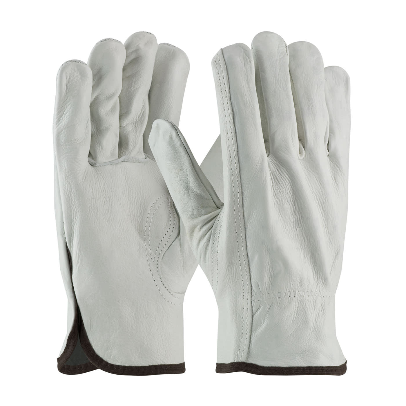 68-163/XXXL:  PIP Leather Drivers Glove with Hi-Vis Fingertips.  Size: 3XL
