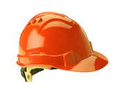 72204: Gateway Cap Style Orange Hard Hat w/Ratchet Suspension. (Non-Vented / Class E)