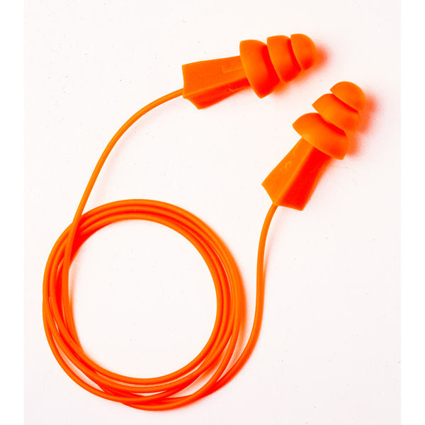 941110 - Tapón naranja Tri-Grip, bolsa de policord naranja, caja de 100