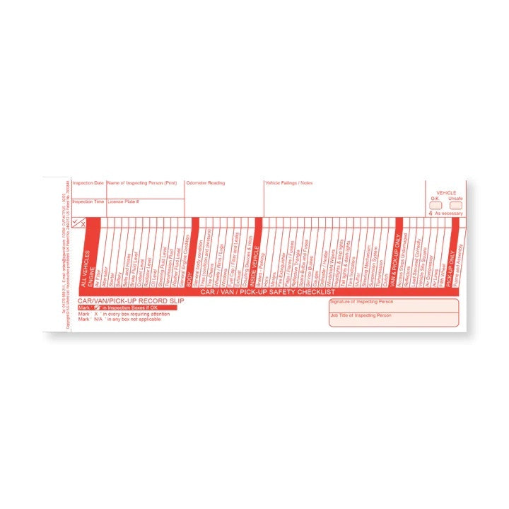 CVP-KITPUS - Car, Van Pickup Truck Inspection Book Includes 30 Inspection Forms (2-Part Forms)