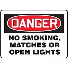 MCHL147XV - DANGER FLAMMABLE NO SMOKING, MATCHES OR OPEN LIGHTS/ ADHESIVE DURA-VINYL / 7" X 10"