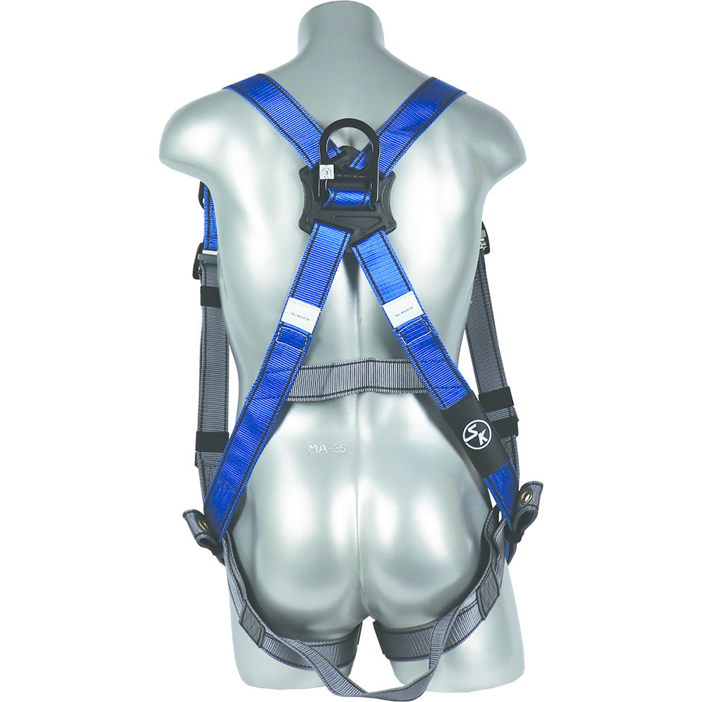 Arnés de cuerpo completo ajustable de 5 puntos Grizzly Economy con anillo D dorsal y hebillas de resorte