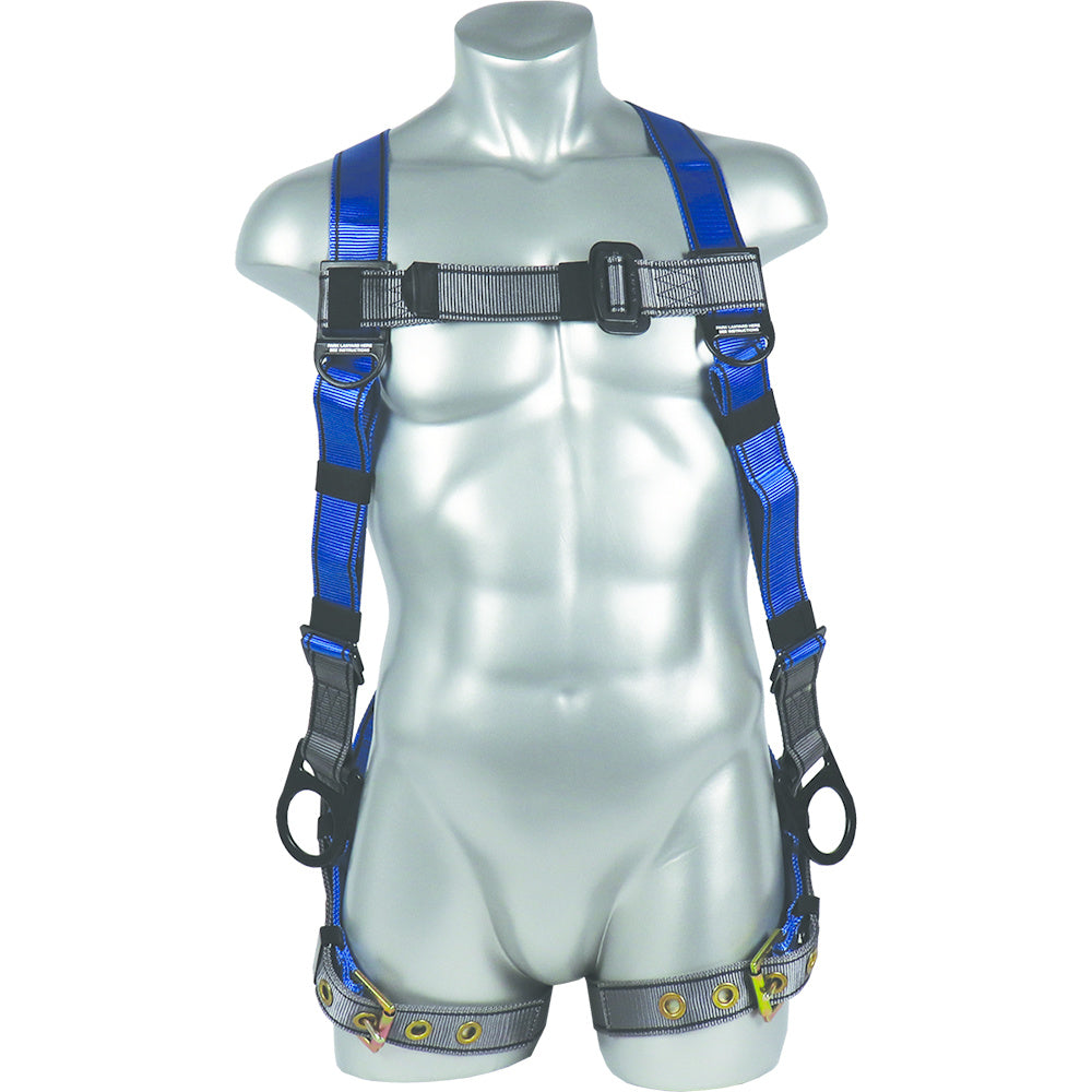 Arnés de cuerpo completo ajustable de 5 puntos Grizzly Economy con anillos en D dorsales y dos laterales