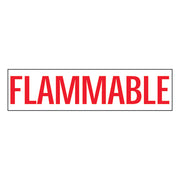 MCHL574XV:  SAFETY LABEL / FLAMMABLE / ADHESIVE DURA-VINYL.  (6" X 24")
