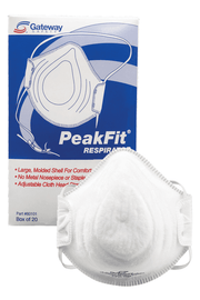 PeakFit® N95 Disposable Unvented Particulate Respirator, 20/Box