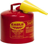 925-UI50FS- 5 GALLON TYPE 1 SAFETY CAN W/ F-15 FUNNEL / GASOLINE