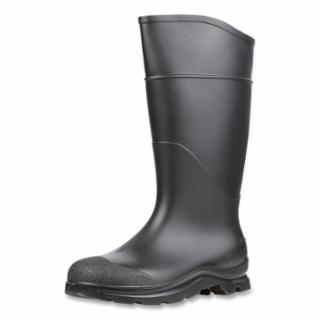 SERVUS CT Economy Knee Boots, Steel Toe, 16 in H, PVC, Black. Size: 15