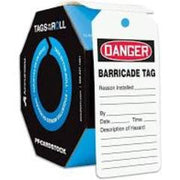 DANGER BARRICADE TAGS BY ROLL 100CT