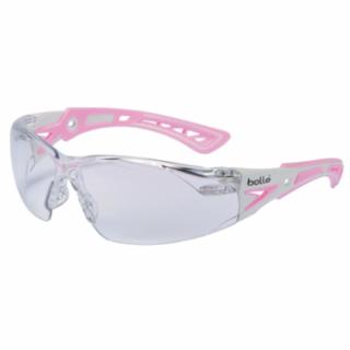 286-40254 - Rush+ Series Safety Glasses, Clear Indoor Lens, Anti-Scratch/Anti-Fog, Pink/White Temples