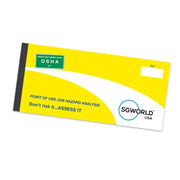 RAB1US - Job Hazard Analysis (JHA) Book with Carbon Copy - 10 Forms Per Book (9" X 4.25")