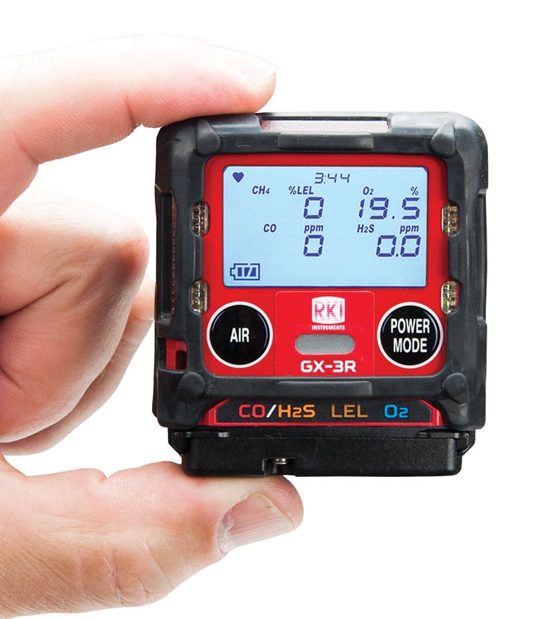 72-RA-C:  GX-3R for LEL / O2 / H2S / CO with Li-Ion battery, charger & 3 year warranty.