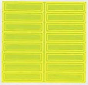LHR104GNYL:  Hard Hat Stickers: Retro-Reflective Fluorescent Lime Green.  16 Per Sheet / 1" X 4"
