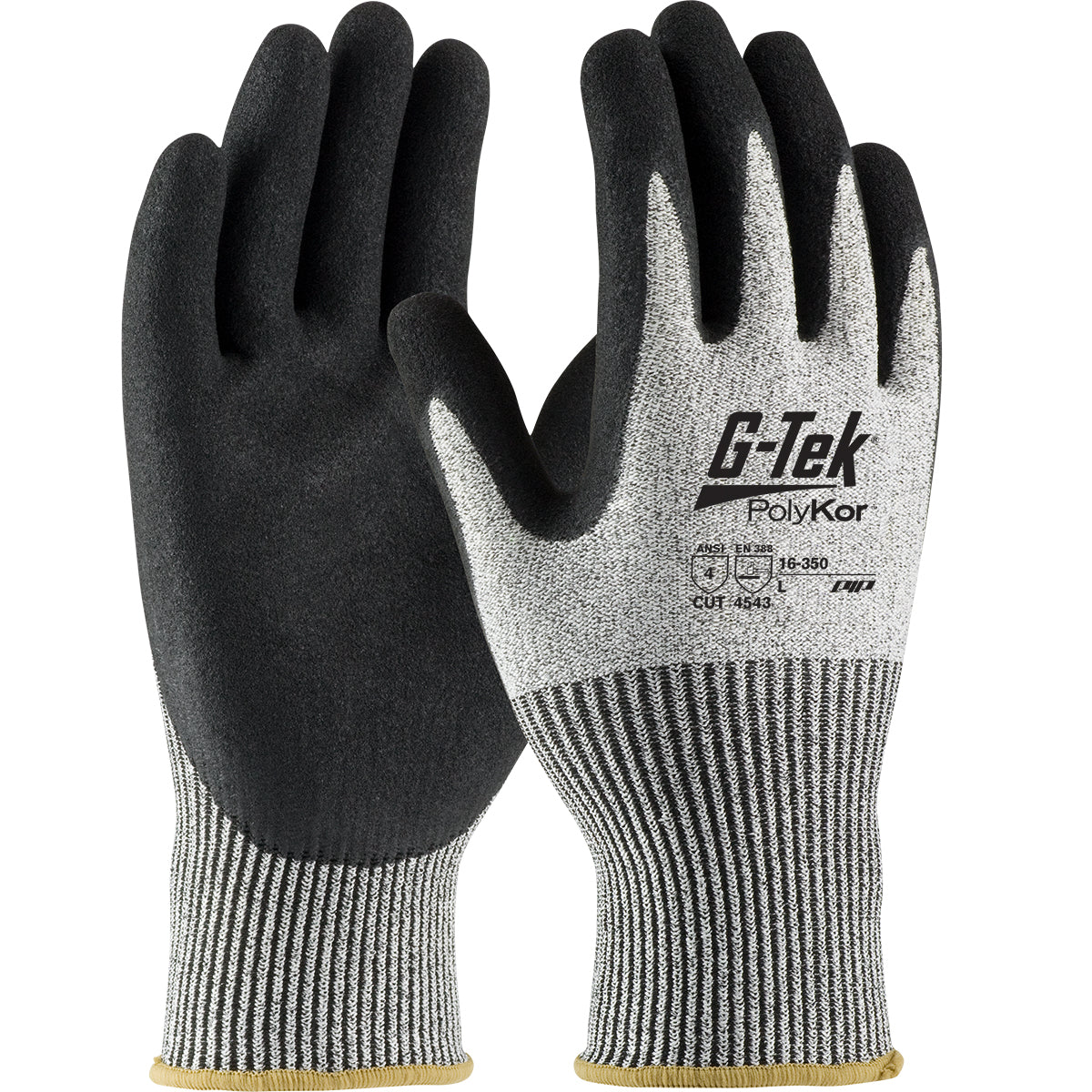 16-350/XL:  G-Tek Nitrile Coated MicroSurface Grip A4 Cut Gloves. Size: XL (1 Dozen)