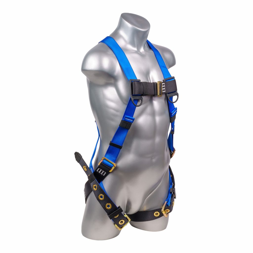 H212100031: Mako Series Harness 5pt., Tongue and Buckle Leg Straps, Back D-Ring. (Medium to XL).