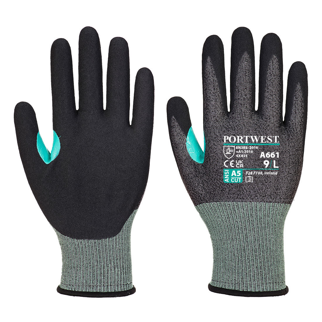 A661K8RXL:   Nitrile Coated 18GA / A5 Cut & Touchscreen Gloves. (Per Pair / Multiples of 12 Pair) Size: XL