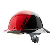 HDF50-20RD:  LIFT SAFETY DAX CARBON FIBER FULL BRIM 50/50 RED AND BLACK HARD HAT