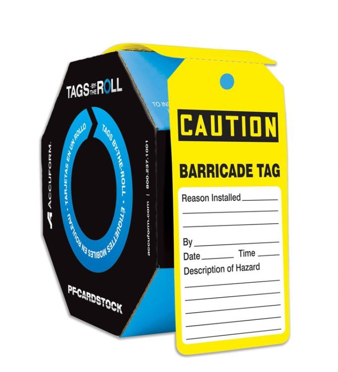 Caution Barricade Tags