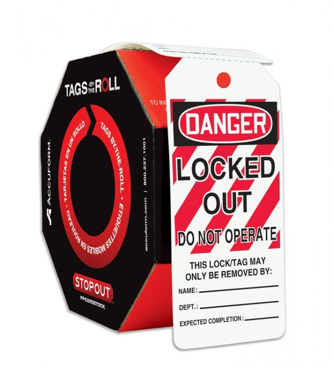 Danger Locked Out Tags