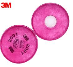 2091 - P100 PARTICULATE FILTER,  3M, MAGENTA (1 PAIR)