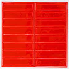 LHR104RDOR: Adhesivos para casco: fluorescentes retrorreflectantes, color rojo y naranja. 16 por hoja / 2,54 cm x 10,16 cm