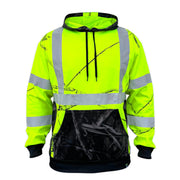 DAYBREAK CAMO PULL OVER SAFETY HOODIE. ANSI CLASS 3